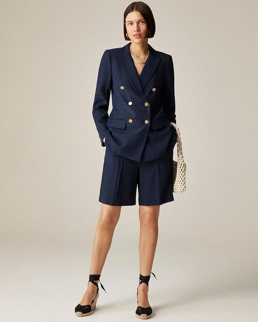 J.Crew Blue Double-Breasted Blazer