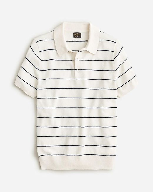 J.Crew White Short-Sleeve Cashmere Sweater-Polo for men