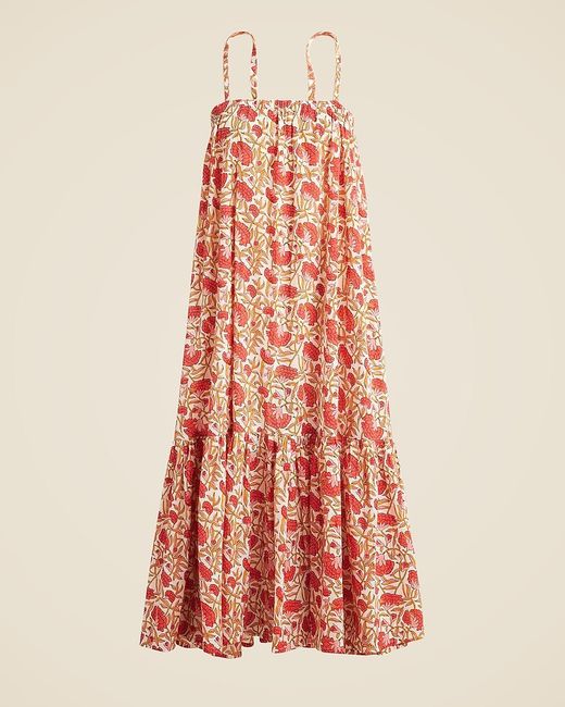 J.Crew Pink Sz Blockprints X Tiered Dress