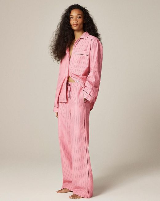 Women's Pink Long-Sleeve Pajama Pant Set
