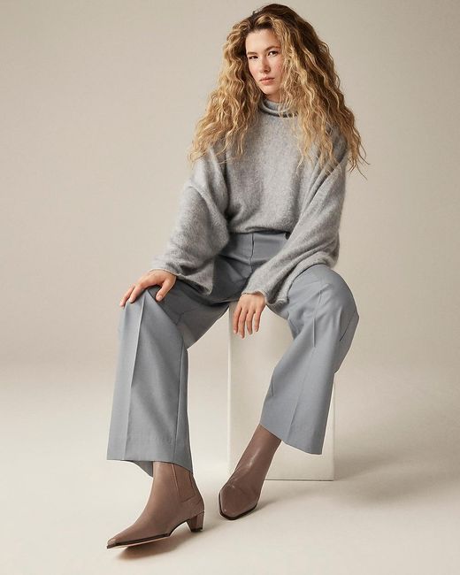 J.Crew Natural Remi Square-Toe Ankle Boots