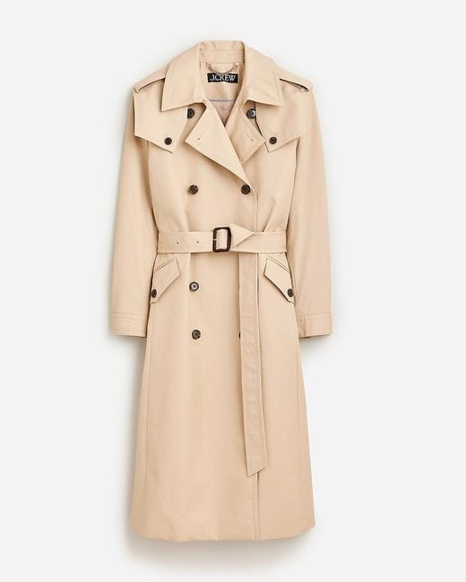 J.Crew Natural Petite Double-Breasted Trench Coat