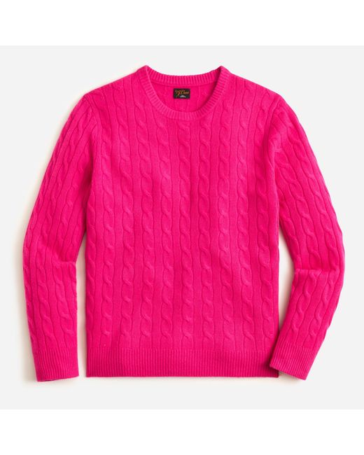 J.Crew Pink Cashmere Cable-knit Sweater for men