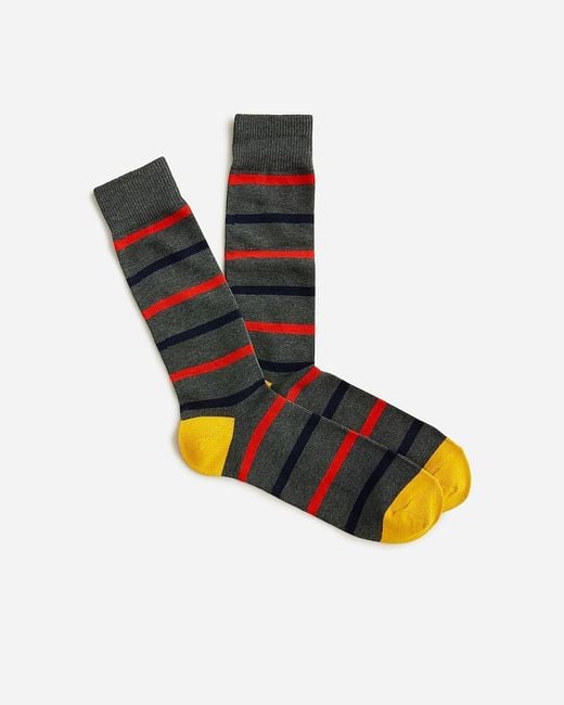 J.Crew Multicolor Naval-Striped Socks for men