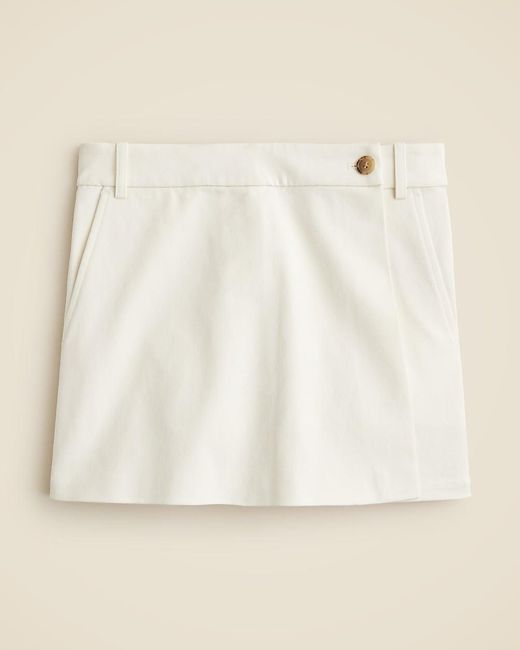 J.Crew Natural Wrap-Front Skort