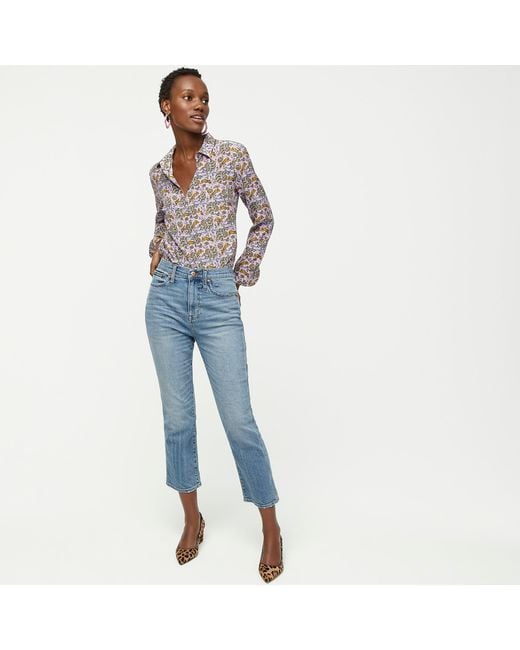 J.Crew Silk Button-up Shirt In Tiger 