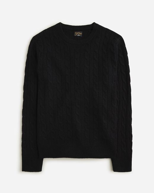 J.Crew Black Cashmere Cable-Knit Sweater for men