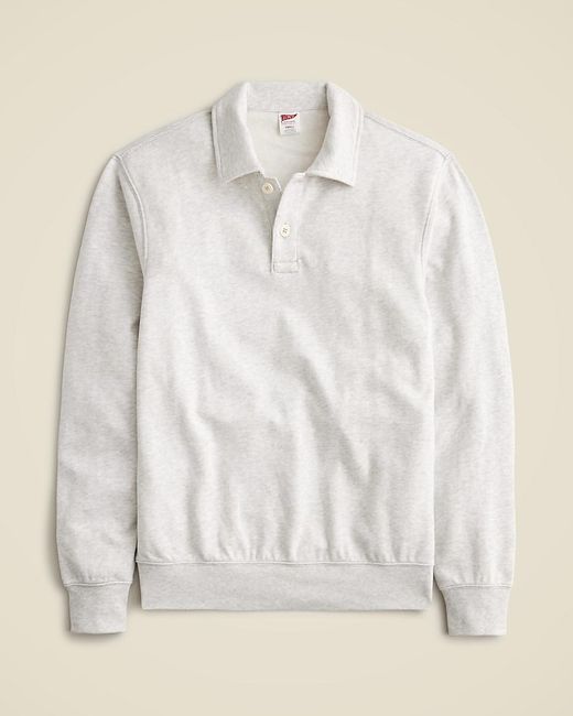 J.Crew White Relaxed Lightweight French Terry Polo Sweatshirt for men