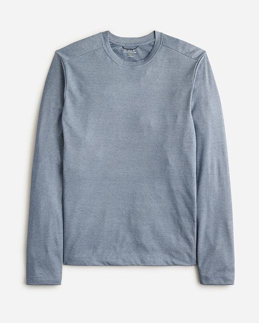 J.Crew Blue Tall Long-Sleeve Performance T-Shirt With Coolmax Technology for men