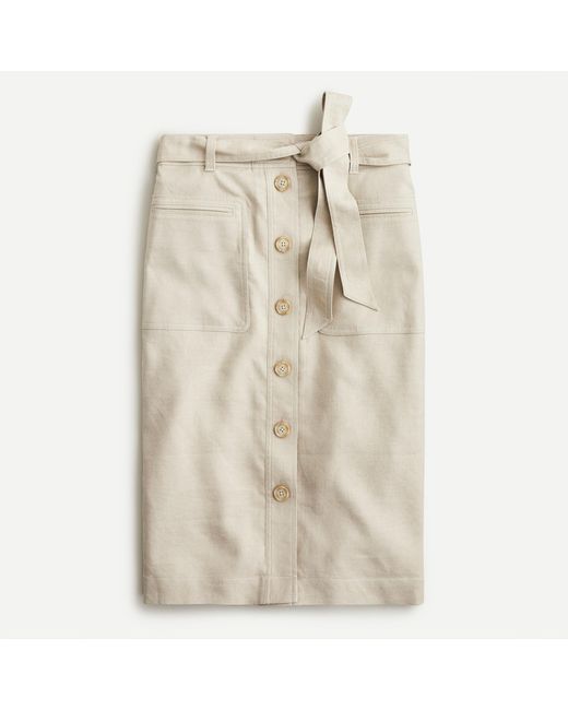 j crew button front skirt