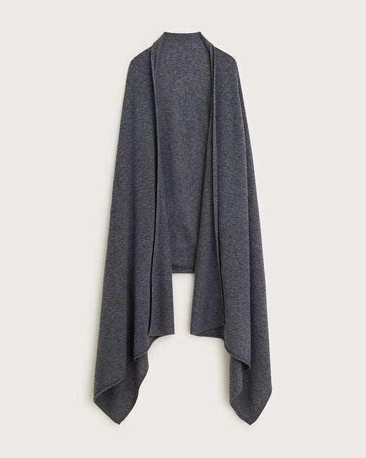 J.Crew Gray Oversized Cashmere Wrap