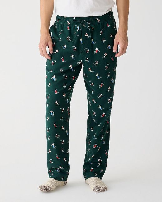 J.Crew Green Flannel Pajama Pant for men