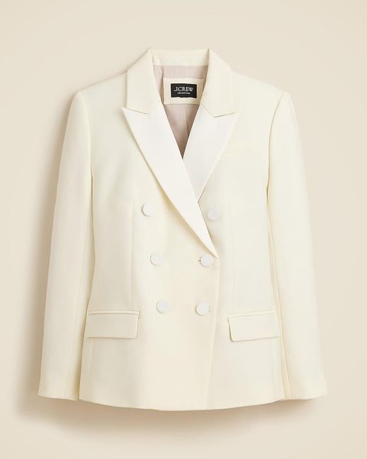 J.Crew Natural Double-Breasted Blazer