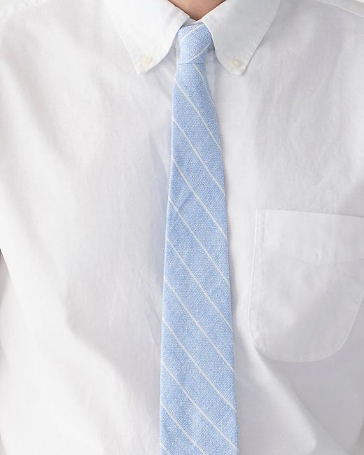 J.Crew Blue Italian Linen Tie for men