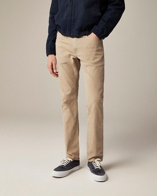 J.Crew Black 484 Slim-Fit Garment-Dyed Five-Pocket Pant for men