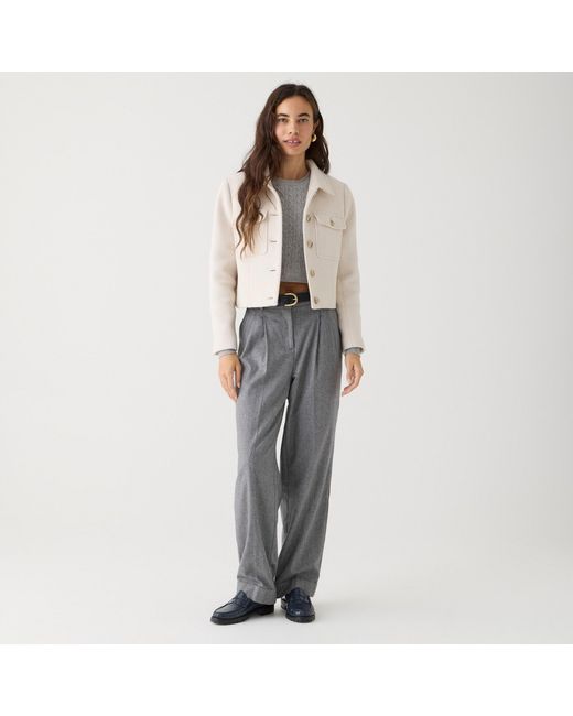 J.Crew Lady Jacket In Italian Stadiumcloth Wool in Natural Lyst