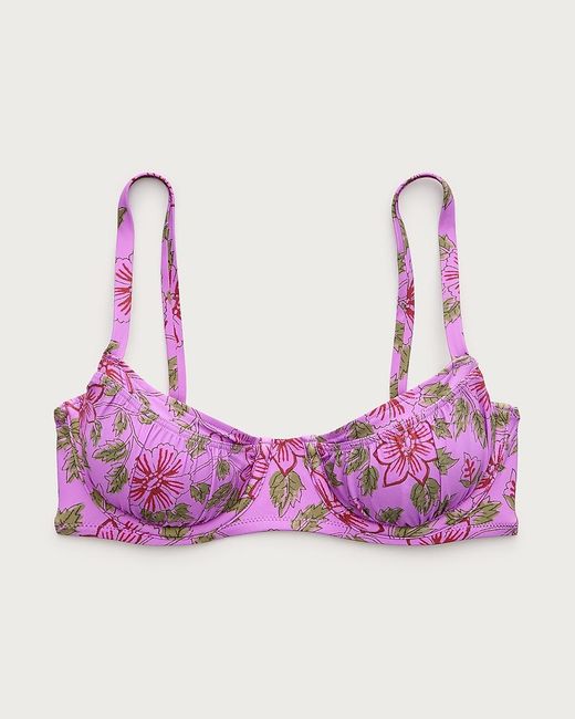 J.Crew Multicolor Ruched Underwire Bikini Top