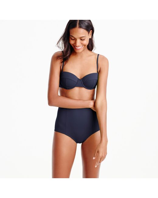 J.Crew Synthetic Underwire Bikini Top in Navy (Blue) Lyst