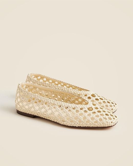 J.Crew Natural Quinn Handwoven Ballet Flats