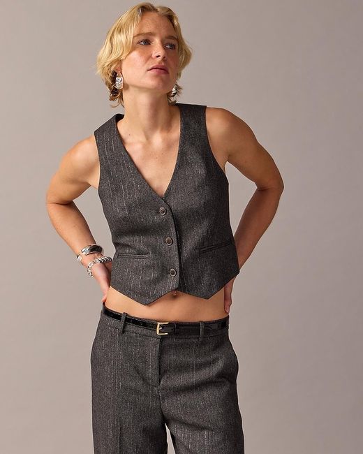 J.Crew Gray Collection Cropped Vest