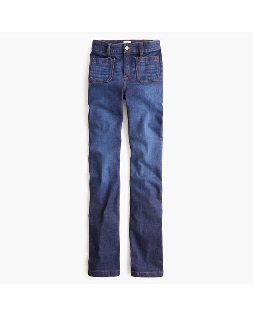 J.Crew Blue Curvy Bootcut Jean With Patch Pockets