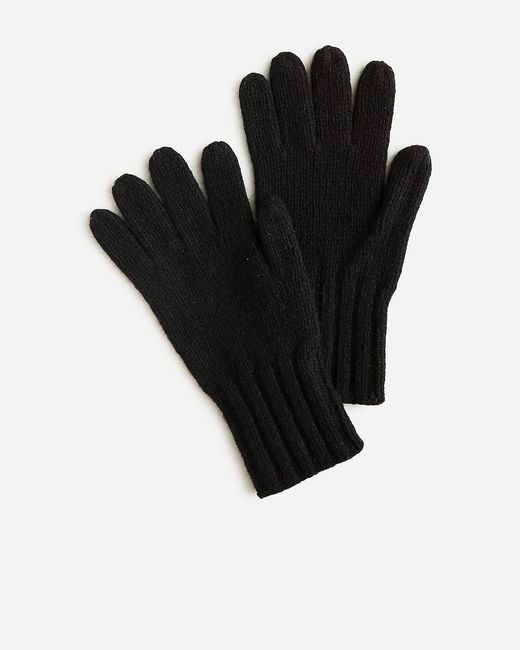 J.Crew Black Lambswool-Blend Gloves for men