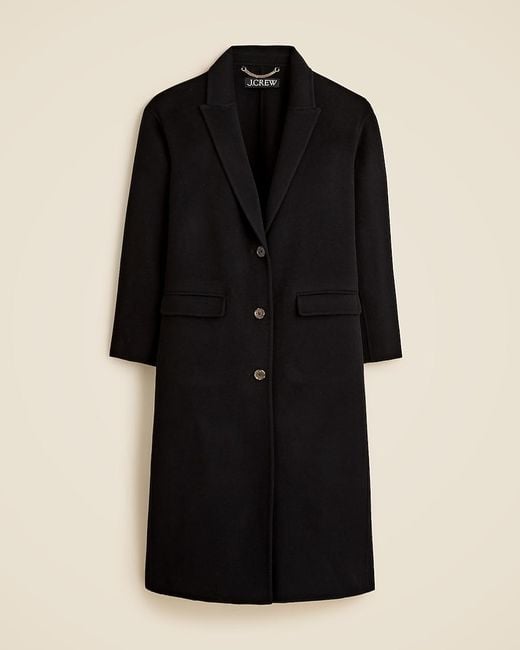 J.Crew Black Drapey Topcoat