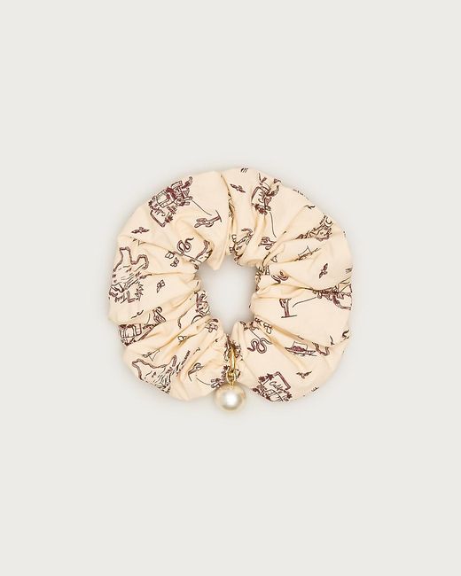 J.Crew Natural Western-Print Scrunchie