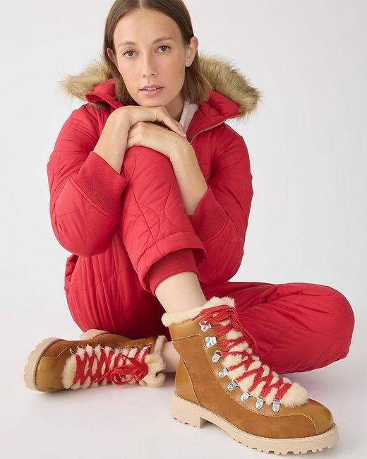 J.Crew Red New Nordic Boots