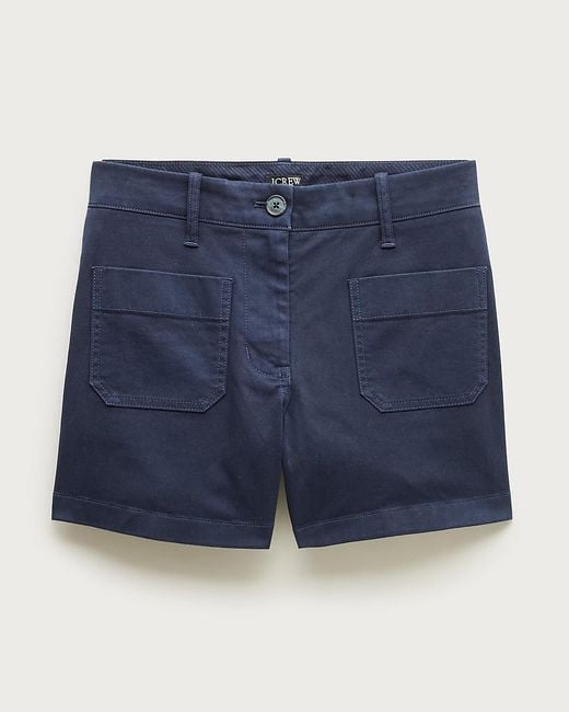 J.Crew Blue Patch-Pocket Chino Short