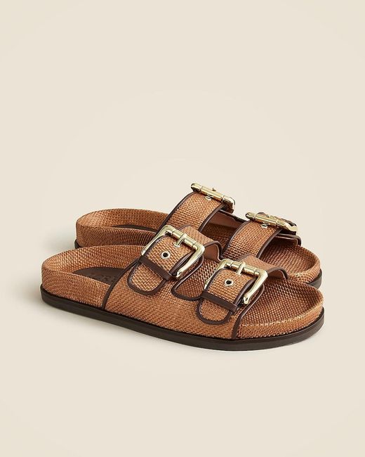 J.Crew Brown New Colbie Wide-Strap Buckle Sandals