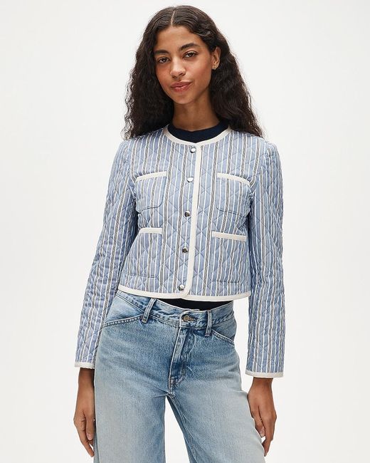 J.Crew Blue Quilted Lady Jacket