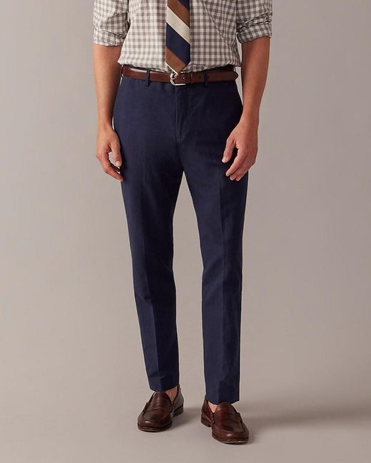 J.Crew Blue Ludlow Slim-Fit Unstructured Suit Pant for men