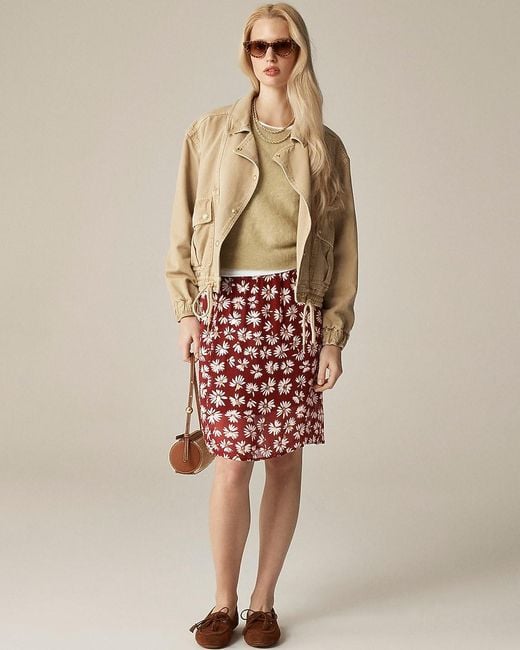 J.Crew Natural Collection Gwen Knee-Length Layered Slip Skirt
