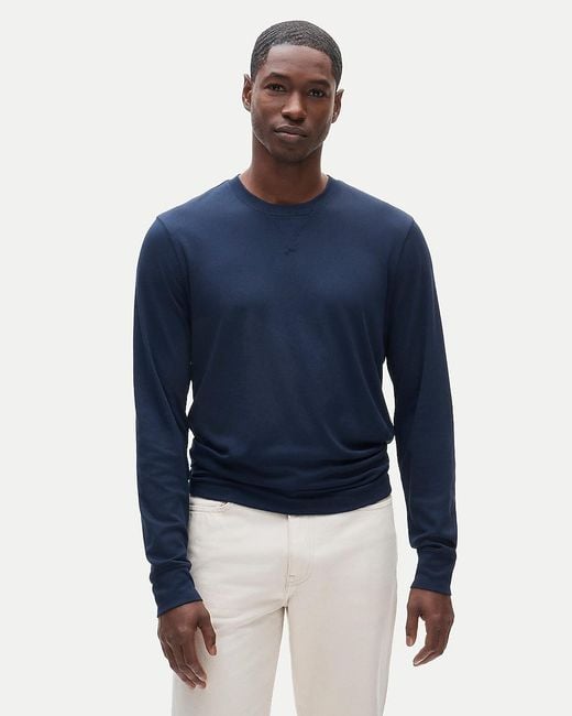J.Crew Blue Performance Crewneck With Coolmax Technology for men