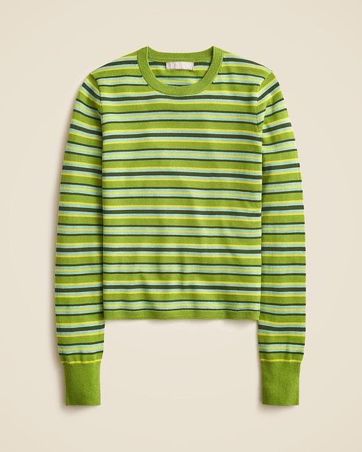 J.Crew Green Carolyn Fitted Crewneck Sweater