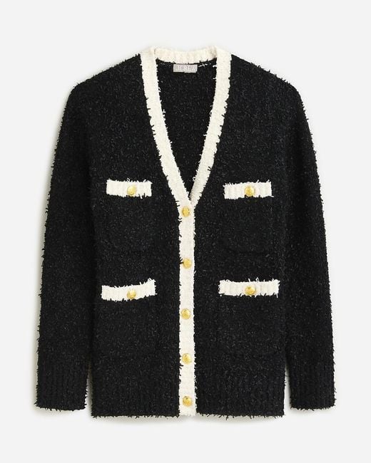 J.Crew Black Longer Sweater Lady Jacket