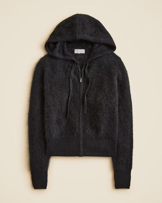 J.Crew Natural Brushed Cashmere Zip-Up Sweatshirt