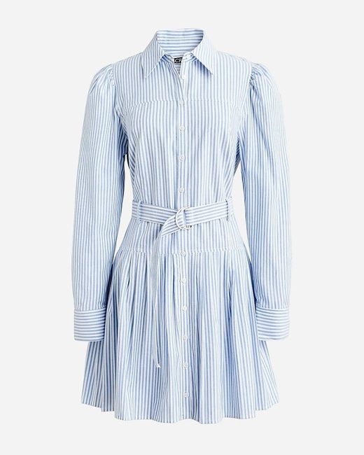 J.Crew Blue Fit-And-Flare Shirtdress