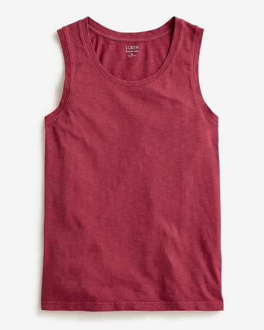 J.Crew Red Tall Garment-Dyed Slub Cotton Tank Top for men
