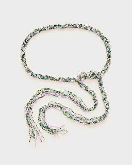 J.Crew Blue Beaded Braid Belt