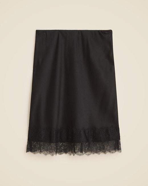 J.Crew Natural Tall Gwen Lace-Trim Slip Skirt