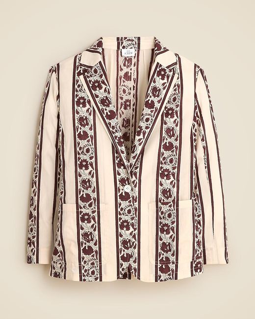 J.Crew Blue Sz Blockprints X Blazer
