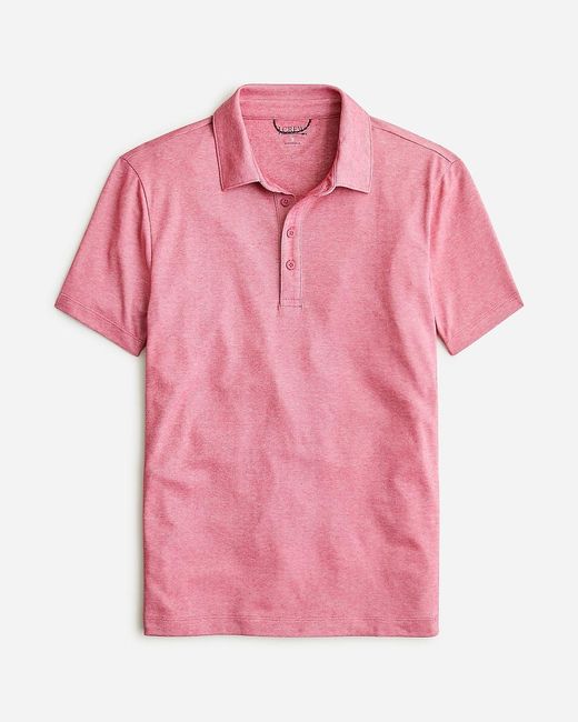 J.Crew Red Performance Polo Shirt With Coolmax for men