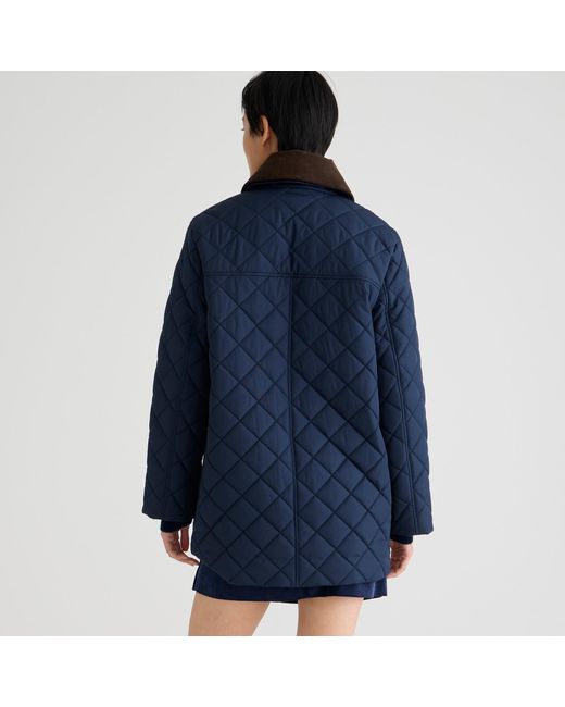 J.Crew Heritage Quilted Barn Jackettm With Primaloft® in Blue Lyst