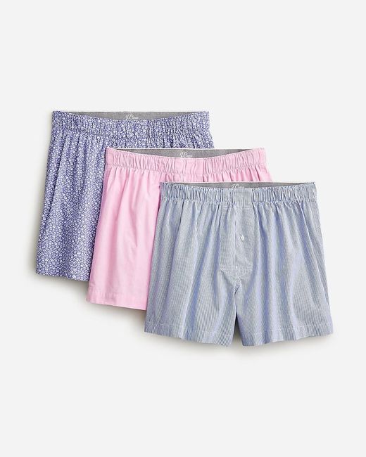 J.Crew Blue Boxers Three-Pack for men