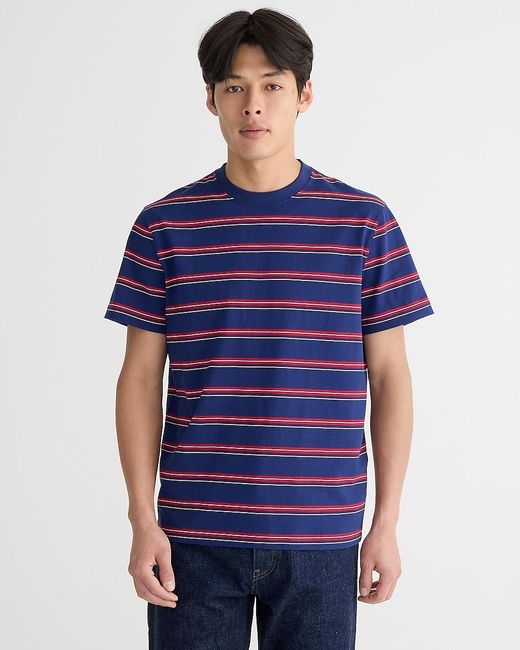 J.Crew Blue Relaxed Premium-Weight Cotton T-Shirt for men
