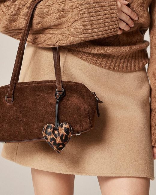 J.Crew Brown Heart Bag Charm