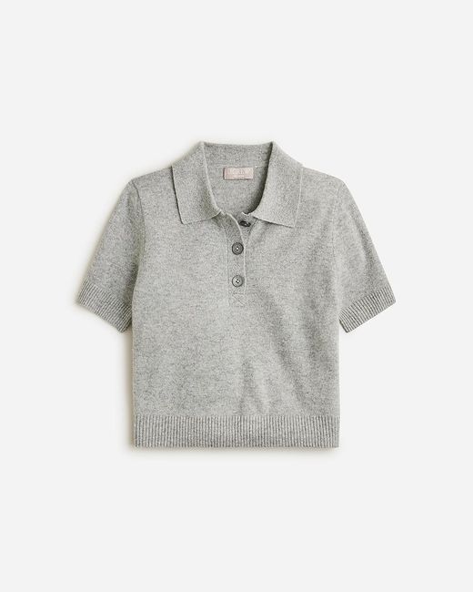 J.Crew Gray Cashmere Cropped Sweater-Polo