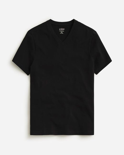 J.Crew Black Slim Sueded Cotton V-Neck T-Shirt for men